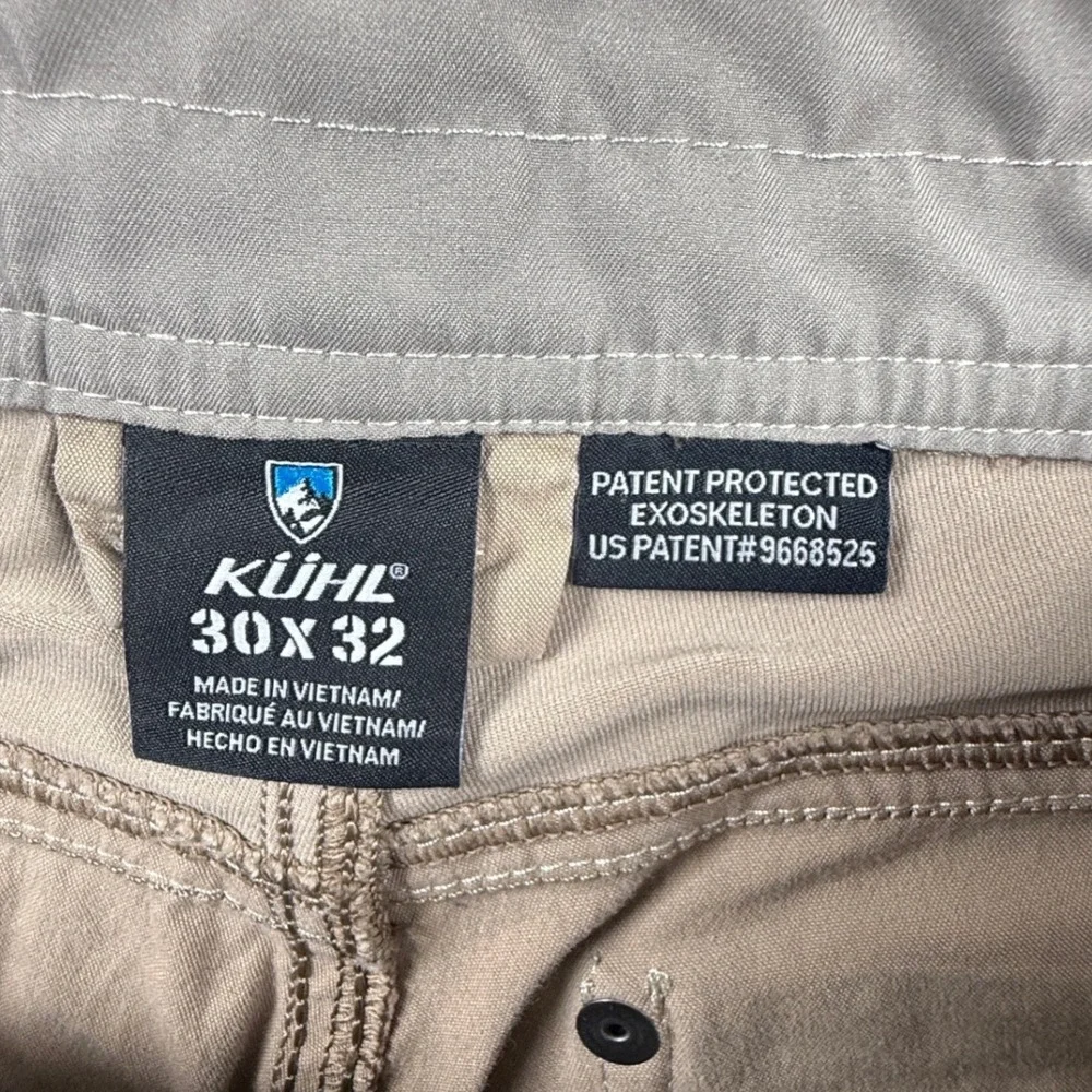 Kuhl Radikl Mens 30x32 Khaki Tan Articulated Knee Rugged Outdoor Hiking Pants